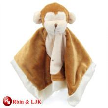 custom promotional lovely animal head plush baby blanket